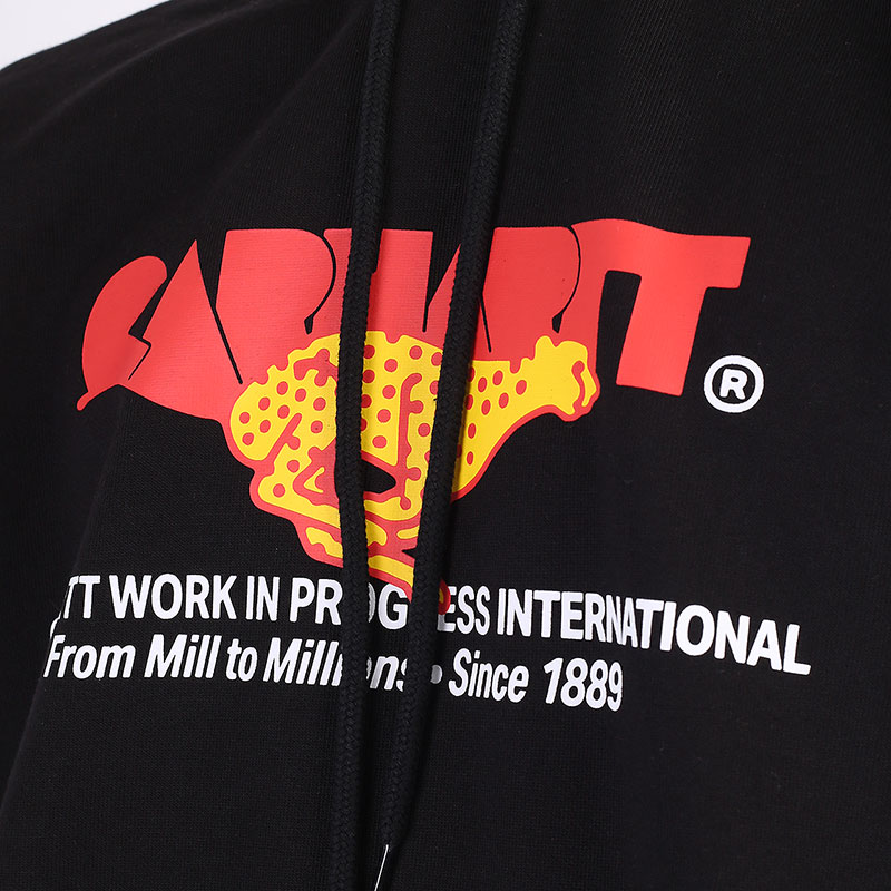 мужская черная толстовка Carhartt WIP Hooded Runner Sweat I029941-black - цена, описание, фото 2